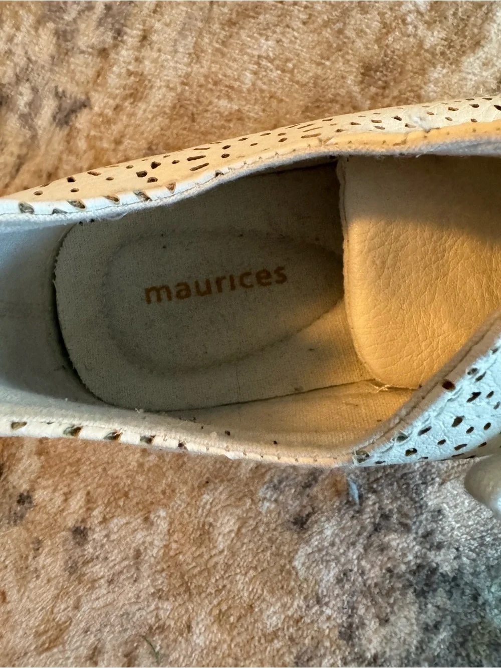 Maurices Cream Perforated Platform Sneakers